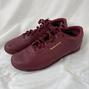 Womens Reebok Classic Red Low Top Size 8‎ GZ8654 Sneaker Shoes